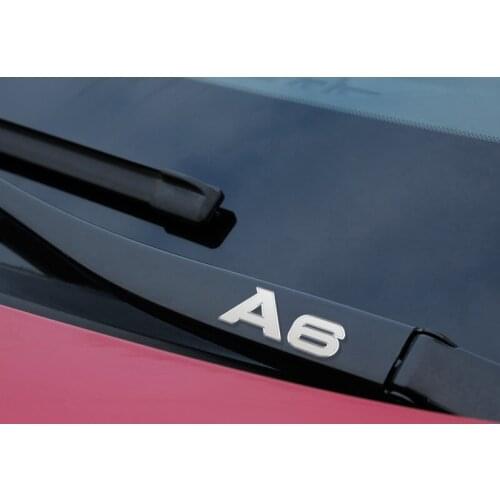Car Metal Emblem Window Wiper Stickers Reflective Decor Decals For Audi A6 c5 c6 c7 4f 4g Accessories Car Styling