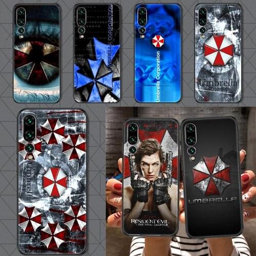 Umbrella corporation Phone case For Huawei P Mate P10 P20 P30 P40 10 20 Smart Z Pro Lite 2019 black trend cover pretty prime