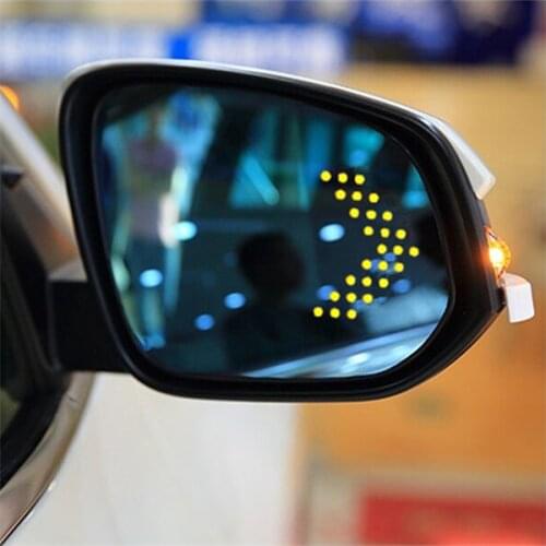 For Toyota HARRIER 60 series Electric Heating Large Vision Anti-dazzle LED Turning Blue Mirror Lens