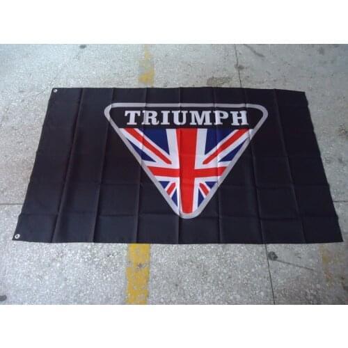 For triumph flag for car show , can custom print file,90X150CM size,100% polyster,triumph banner