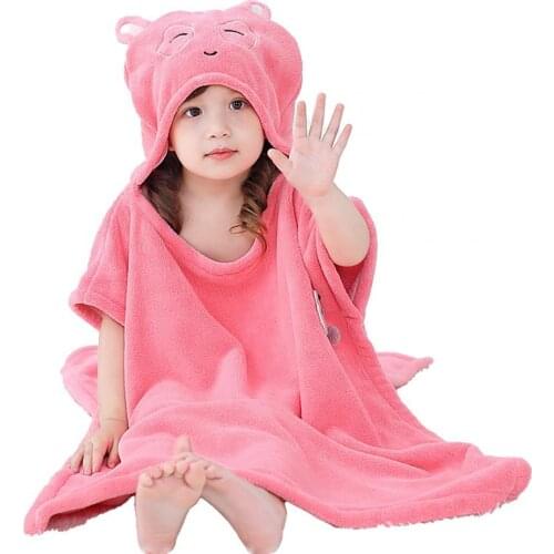 Hot Sale Toddler Baby Hooded Towels Newborn Kids Bathrobe Super Soft Bath Towel Blanket Warm Swaddle Wrap for Infant Boys Girls