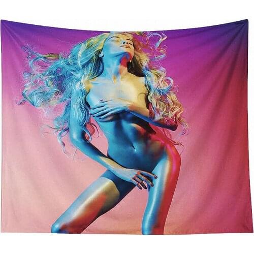 Painted Body Art Sexy Beauty Poster Wall Art Tapestry Canvas Painting Flags Banners Wall Carpet Beach Towel Mural Bedroom Decor