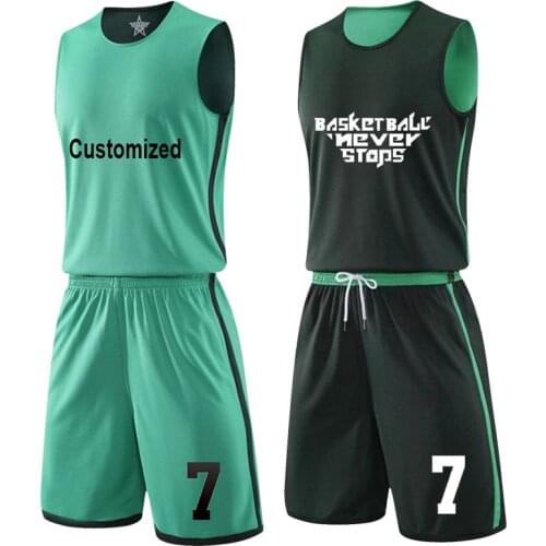 Men kids Reversible Basketball Set Uniforms kits women boy Double-sided Shirt Shorts sports suits Custom Jersey Clothes Uniforms