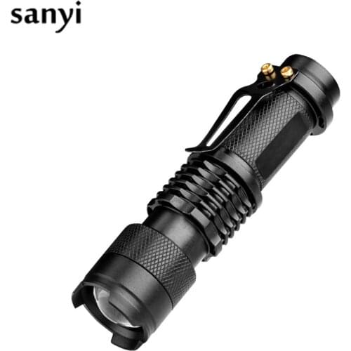 Adjustable Focus Zoom Mini Flashlight Q5 2000 Lumens Waterproof 1 Mode LED Flashlight Torch Lantern AA 14500 Flash Light Lamp