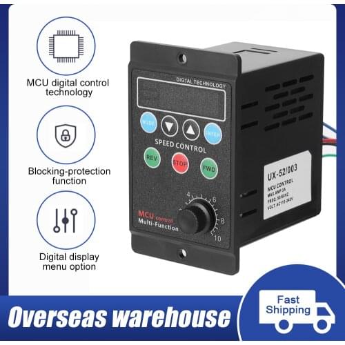 400W AC220V Motorspeed Regulator Controller Multifunctional Motor Speed Controller Display Rate Target Value Settable
