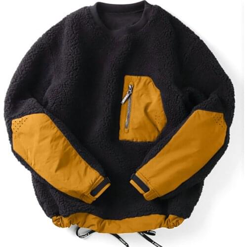 Mens Knitted Sweater O-Neck Parchwork Pullover Men Zipper Men Clothing Fashion Warm Streetwear Long Sleeve Men Sweater Pull