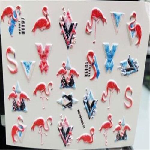 Fashion 6d Cubic Engraved Cartons Nail Stickers for Women Girls Fingernail Decals Nail Art Nail Decoration Manicure Party Gifts