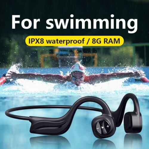 Swimming Earphones Bone Conduction Headphones Professional Swimming Headsets IPX8 Waterproof with 8G Memory for Sony Huawei