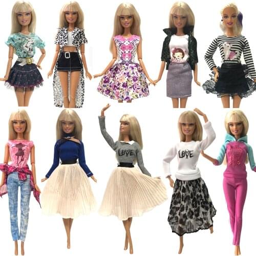 NK One Pcs Doll Dress Daily Wear Skirt Party Gown Blouse Girls Outfit For Barbie Accessories Doll Child Toys Best DIY Toys JJ