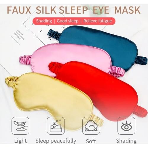 Sleep Mask For Women And Men Adult Eye Cover Silk Sleeping Mask Girl Night Cover Realx Blindfold Fasion Eyeshade Travel Eyepatch