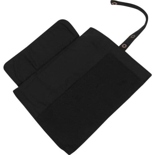 Portable Canvas Watch Roll Storage Bag Canvas Student Roll Pencil Storage Pouch