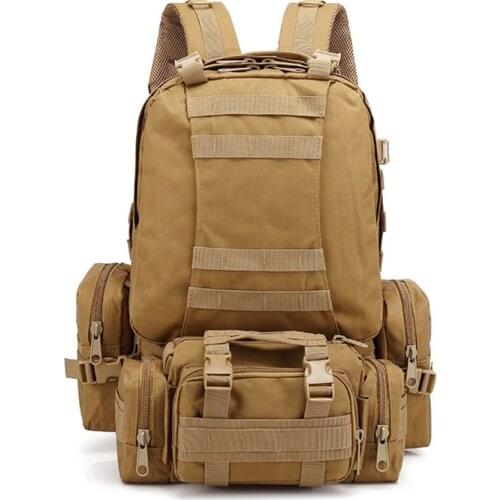 50L Tactical Backpack Hunting Camping Multifunctional Daypack Molle Assault Palette Waterproof Army Fan Leisure Sports Backpack