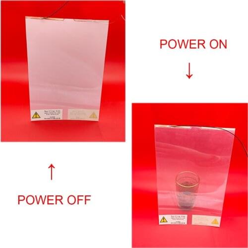 A4 size sample 19*29 cm 7.4*11.4'' Electric Self-adhesive PDLC Film dimming Smart Glass Window Door Tint Smart Film