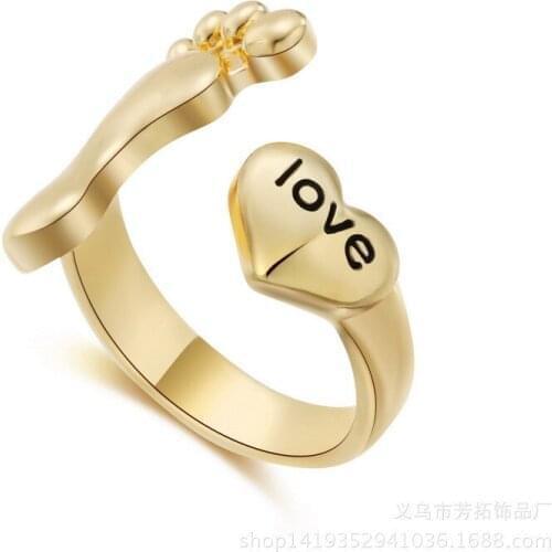 In Europe And The United States, Foot Love Open Ring, Send Gifts To Friends