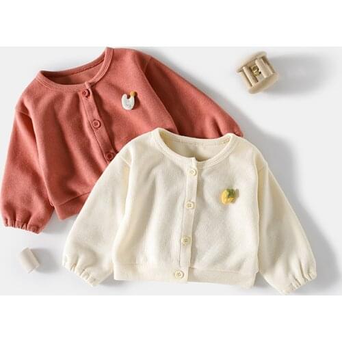 Spring Autumn New Kids Knitted Cardigan 2 3 4 5 Y Baby Girls Fashion Knited Coats Childrens Clothing Casual Cardigan For Girls
