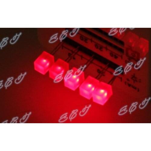 High quality 5*5*7MM led 5X5X7mm ultra bright DIP LED REd to red 557 led RED light Flat square Lamp bead