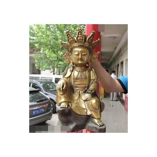 Xd 003114 Tibet Buddhism Folk Bronze freedom Bodhisattva Kwan-Yin Guan Yin Buddha Statue