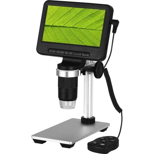 LCD Digital Microscope Wireless USB Microscope Camera 500-1000X Magnification 1080P Video 8 Adjustable LED Lights Wired Remote