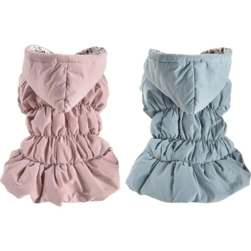 Winter Pet Princess Style Clothes Warm Pet Dog Tutu Dress Coat Hoodie Bubble Skirt Girl Dog Cat Coat Outfit Jacket Clothing