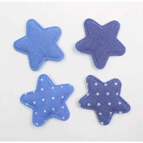 10pcs 4.3cm Kawaii denim star cloth stickers DIY handmade jewelry materials S-19111821