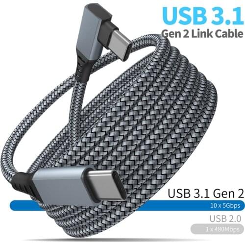 2021 16FT 5M Oculus Headset VR Cable PC VR For Quest 2 And Quest Link Virtual Reality Type-C USB3.0 Data Transfer Fast Charge