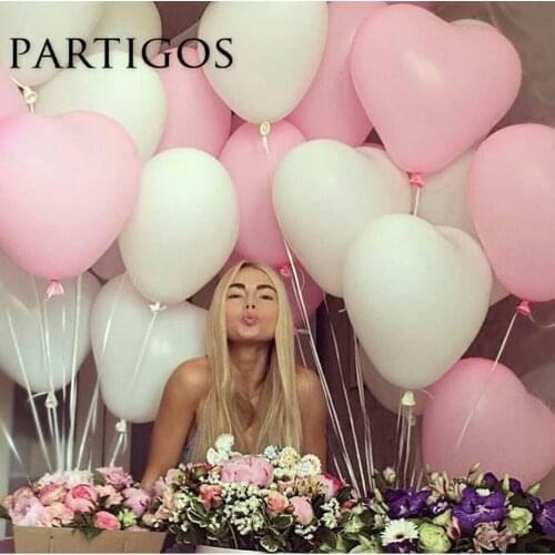 30pcs 2.2g 10 inch Red Pink White Heart Latex Balloons Wedding Marriage Birthday Party Decor Helium Inflatable Globos Proposal