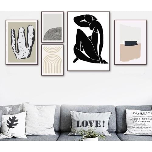 Abstract Line Girl Figure Body Wall Art Canvas Painting Posters And Prints Nordic Minimalist Wall Pictures For Living Room Decor