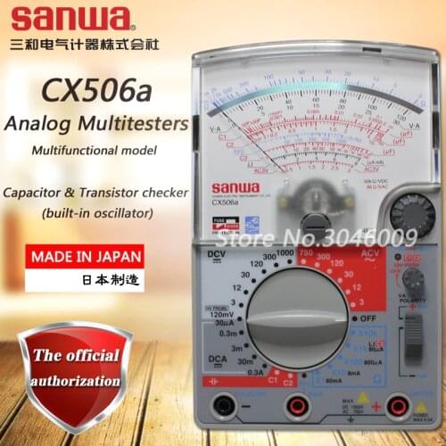 Sanwa CX506a analog multimeter, pointer multi-function / multi-range multimeter capacitor and transistor check function