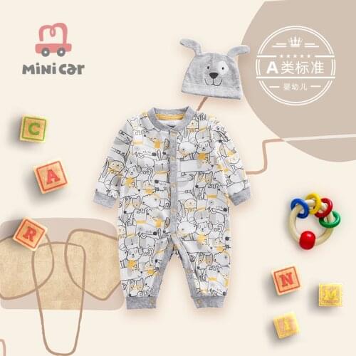 Car childrens clothes baby one piece clothes newborn full moon clothes baby going out to wear hip-hop clothes for climbing