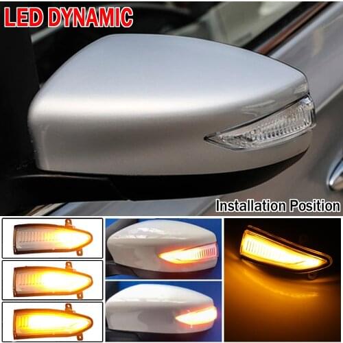 For Nissan Altima Teana 13-18 Sylphy Sentra Pulsar Tiida LED Dynamic Turn Signal Light Blinker Sequential Side Mirror Indicator