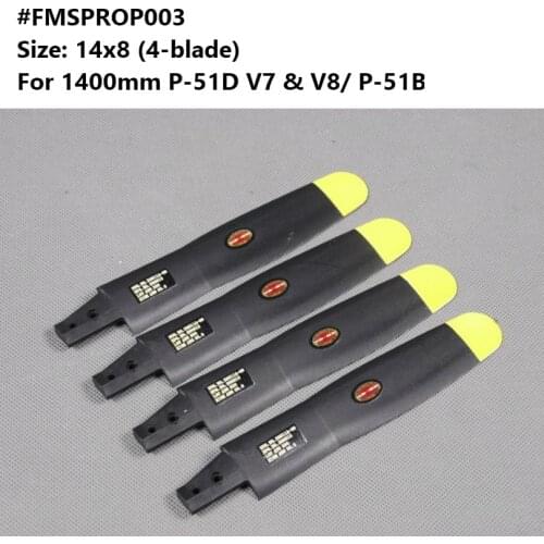FMS 1400mm 1.4m P51 P-51D P-51B Propeller 14x8 inch 4 blade FMSPROP003 RC Airplane Model Hobby Plane Aircraft Spare Parts
