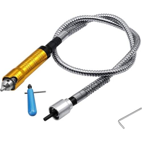 Flexible Shaft for Electric Grinder, with 0.3-6.5mm Chuck Handle Extension Cable for Electric Drill Rotary Grinder Tool