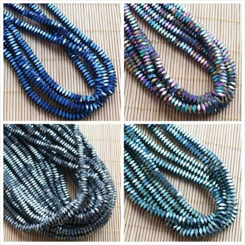 2x4mm Natural Hematite Square Faceted Beads 15.5inch 100pcs ,For DIY Jewelry Making !We provide mixed wholesale for all items