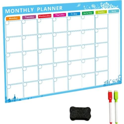 Magnetic Whiteboard Dry Erase Board Magnets Fridge Refrigerator To-Do List Monthly Daily Planner