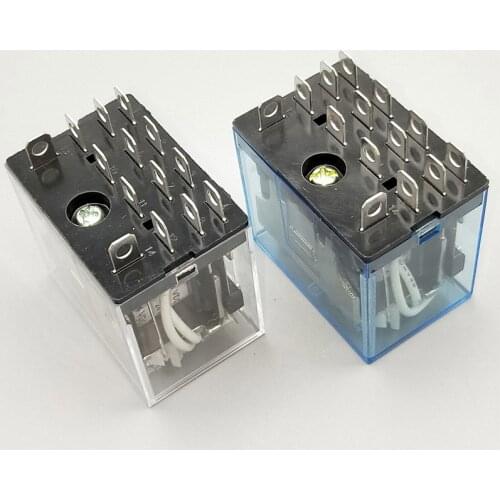 1Pc LY4NJ HH64P Mini Relay P143 14 Pin 10A With LED Intermediate Relay 12VDC 24VDC 220V 10A general purpose switching relay