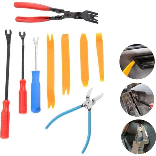 9Pcs/set Auto Interior Removal Repair Tools Fastener Clip Pliers Car Door Panel Installer Repair Removal Tool Plastic Pry Tool