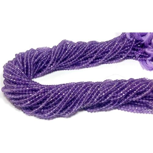 NEW NEW 2Strand AAA+ Natural pink amethysts 2-3mm rondelle faceted loose beads13"strand