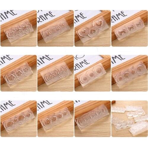 New Manicure Engraving Template Silicone Manicure Template Kit Thick 3D Polishing Nail Art DIY Decoration Tool Mold Set