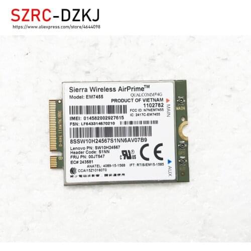 Original FRU 00JT547 FDD TDD LTE 4G WWAN Network Card for Lenovo T460 T460p T460s L460 L560 Yoga 260 P40 P50 P70