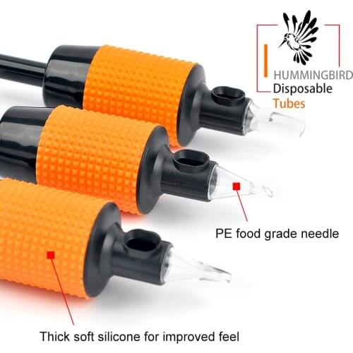 10PCS HUMMINGBIRD Premade Sterilized Disposable 25mmTattoo Grip Tube Supply 3/5/7/9/11/13/15RT MT DT Pick Size Round