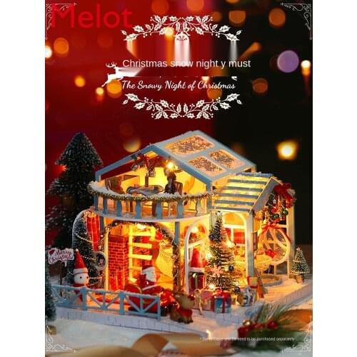 Christmas Limited DIY Large Villa Cottage 3D 3D Wooden Puzzle Model Handmade Birthday Gift