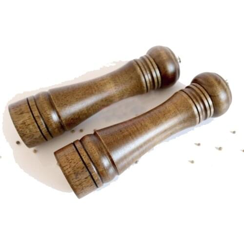 Salt and Pepper Mills Grinder Handheld Adjustable Wood Pepper Mill Hand Seasoning Mills Grinder Kitchen Tools accessories