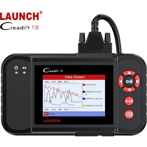 LAUNCH Creader VIII OBD OBD2 Coder Reader Scanner 4 System Diagnostic EPB SAS Oil Reset OBD 2 Auto Scanner Car Diagnostic Tool