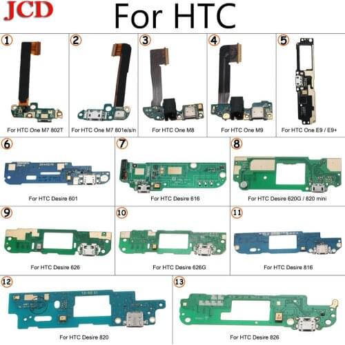 JCD Usb Charger Plug Dock Connector Flex Cable For HTC One M7 M8 M9 E9 E9+ Charging Port Repair Parts For HTC Desire 601 616 626