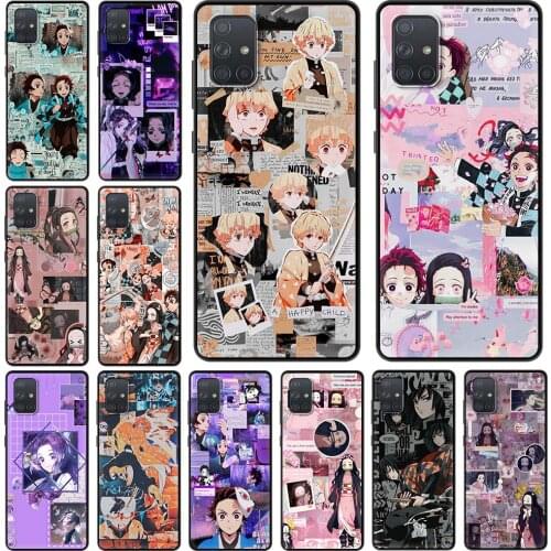 Demon Slayer Anime Silicone Phone Case For Samsung Galaxy A50 A70 A10s A20e A30s A40 A60 A80 A90 Luxury Back Cover Shell