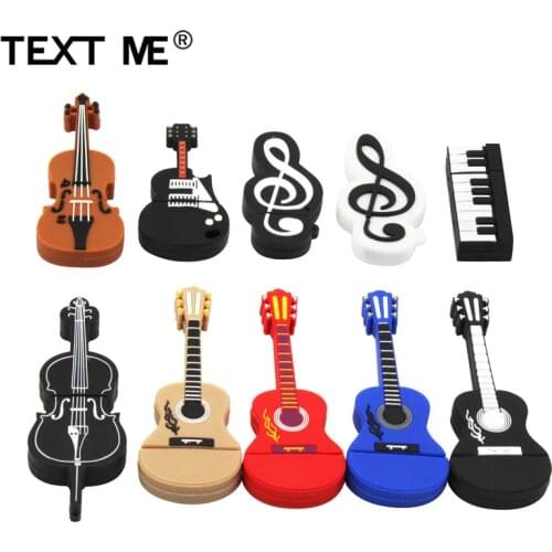 TEXT ME Cartoon usb 2.0 Musical instrument piano guitar note violin 64GB USB flash drive pen drive 4GB 8GB 16GB 32GB U disk