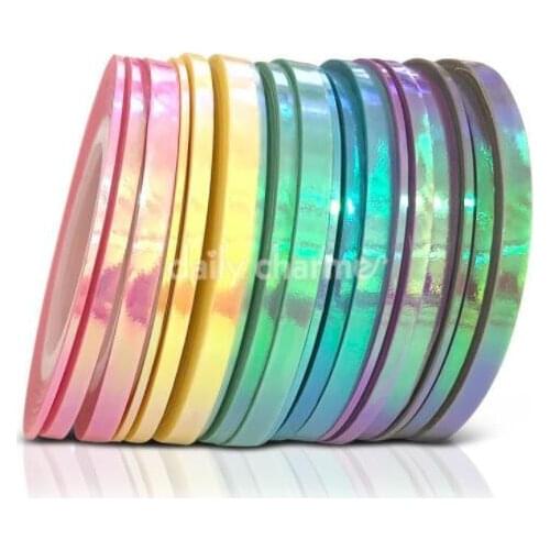 1/2/3mm Nail Striping Tape Line 6 Colors Nail Art Adhesive Nail Striping Tape Line Decal Nail Art Striping Tape -Set of 10pcs