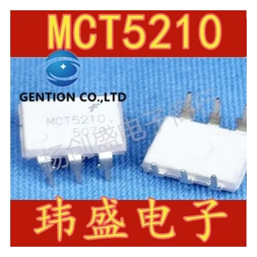 10PCS MCT5210 light coupling DIP6 photoelectric coupler in stock 100% new and original