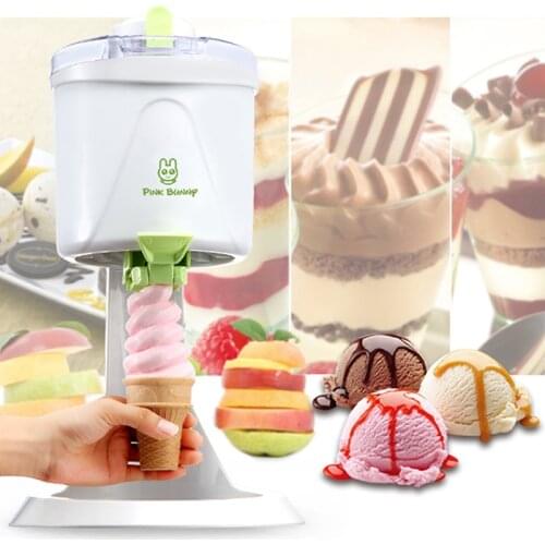 1L Desktop Ice Cream Machine Household Automatic Hard Cone Ice Cream Machine Large Capacity DIY Fruit Ice Cream Maker BL-1000