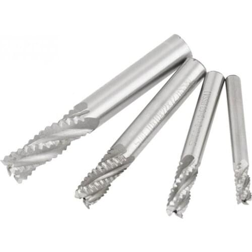 4Pcs/lot CNC Router Bit Milling Cutter 4 Flutes HSS Roughing End Mill For Milling Machine M6 /M8 /M10 /M12 Big Promotion